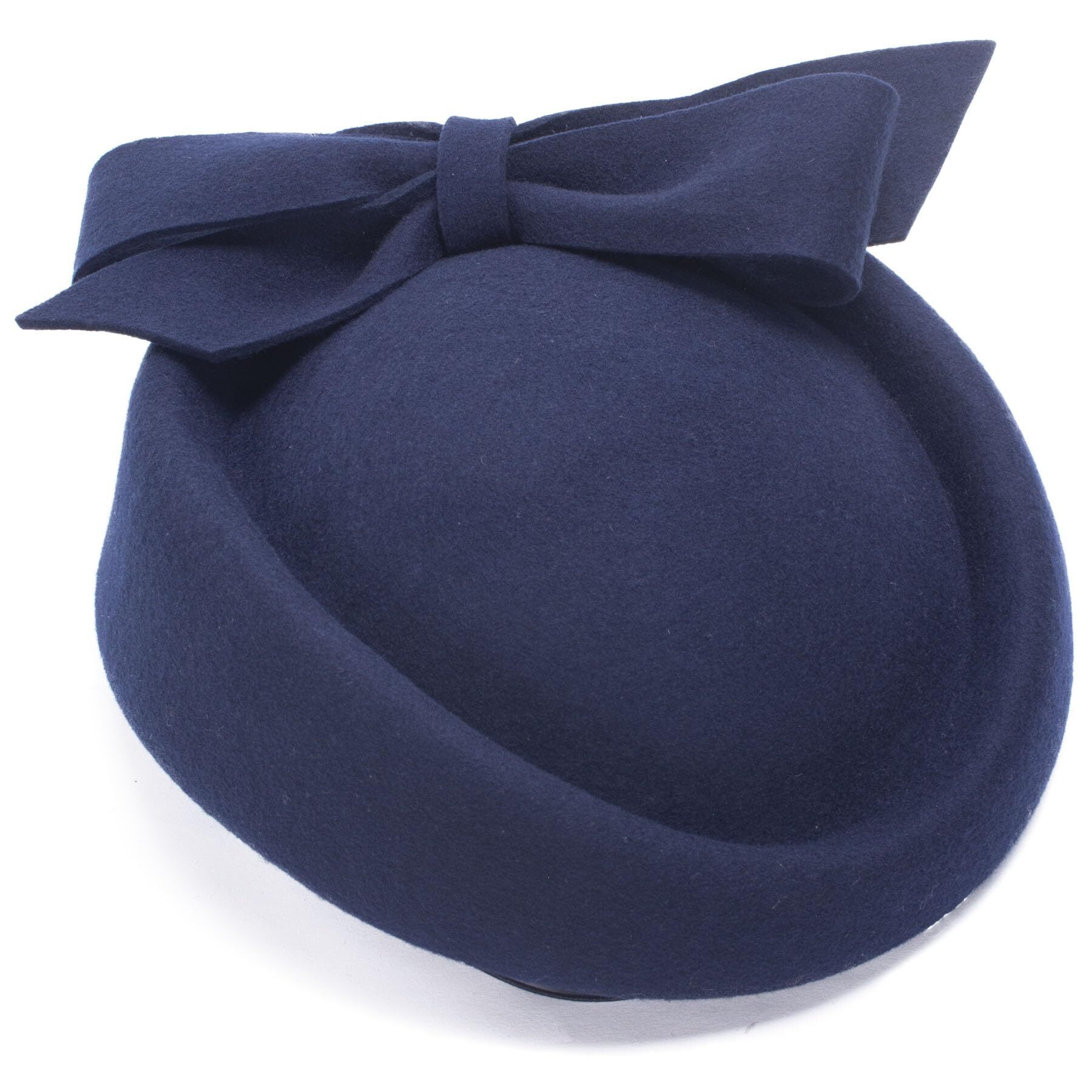 6452 Womens Wool Felt Dressy 1950s Cocktail Pillbox Hat Wedding Bridal